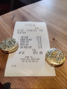when the bill comes with a little treat